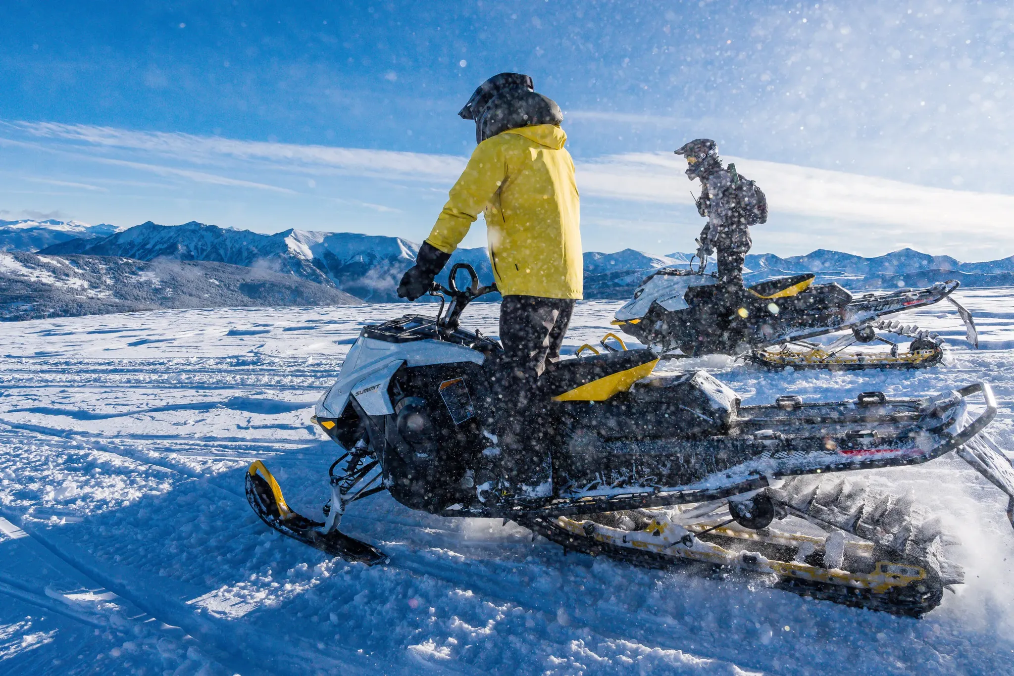 Guided snowmobile tours and rentals at Copper Mountain and Frisco, Colorado
